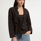 Twin set knotted blouse and singlet