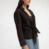 Twin set knotted blouse and singlet