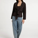 Twin set knotted blouse and singlet