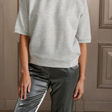 METALLIC WIDE LEG TROUSErs