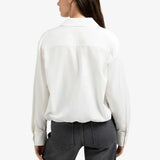 Layered blouse with knot