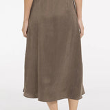 Midi skirt with wrap effect