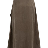 Midi skirt with wrap effect