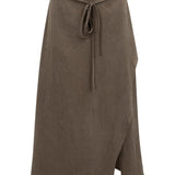 Midi skirt with wrap effect