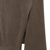 Midi skirt with wrap effect