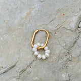 Oval pearl hoop