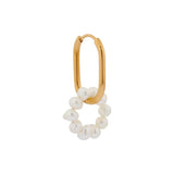 Oval pearl hoop