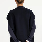 Oversized bodywarmer van wolmix