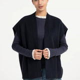 Oversized bodywarmer van wolmix