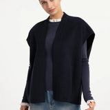 Oversized bodywarmer van wolmix
