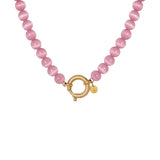 Pink snake necklace