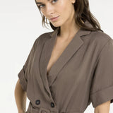 Playsuit with double button