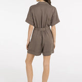 Playsuit with double button