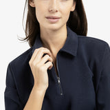 Polo top met halve rits