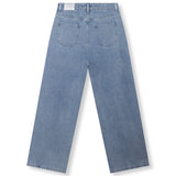 R2603171931 ladies woven relaxed fringes denim pants PAYTON