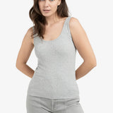 01-729049-602 Singlet met sierlijke halsrand