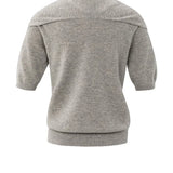 Short sleeve sweater with fake