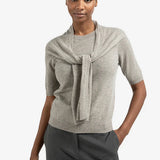 Short sleeve sweater with fake