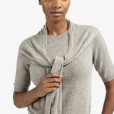 Short sleeve sweater with fake