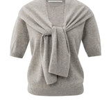 Short sleeve sweater with fake