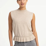 Mouwloze gebreide top