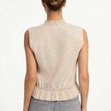 Mouwloze gebreide top