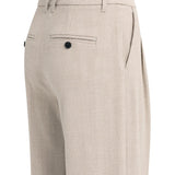 Geweven pantalon met wijde pijpen