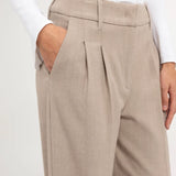 Geweven pantalon met wijde pijpen