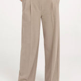Geweven pantalon met wijde pijpen