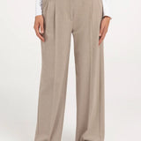 Geweven pantalon met wijde pijpen