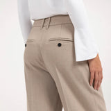 Geweven pantalon met wijde pijpen