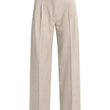 Geweven pantalon met wijde pijpen