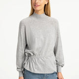 Sweater met hoge hals en taillekoord