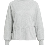 Sweater met hoge hals en taillekoord