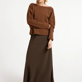 Sweatshirt with knotted back detail