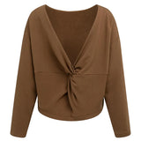 Sweatshirt with knotted back detail