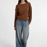 Sweatshirt with knotted back detail