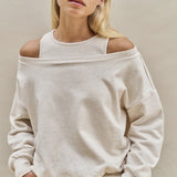 01-109116-603 Sweatshirt met dubbele hals