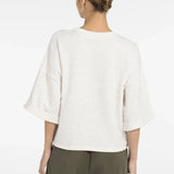 Sweatshirt with rolled cuffs