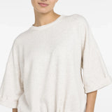 Sweatshirt with rolled cuffs