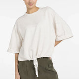 Sweatshirt with rolled cuffs