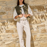 Sweatshirt with rolled cuffs