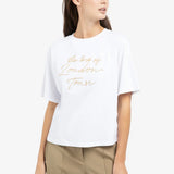 01-719081-602 T-shirt met flockprint