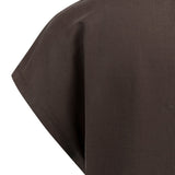 Sleeveless top with crew neckline
