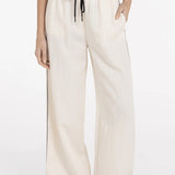 Broek met contrasterend stiksel