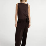 Wide-leg jersey trousers