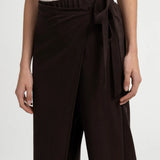 Wide-leg jersey trousers