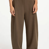 Geweven barrel-leg broek