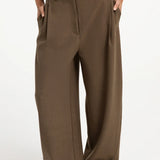 Geweven barrel-leg broek