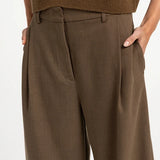 Geweven barrel-leg broek